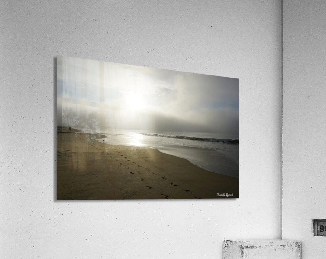 Footprints On The Beach Acrylic Print