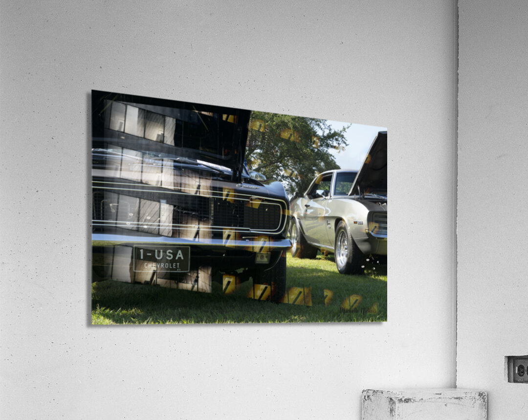 Car Show Camaros Acrylic Print