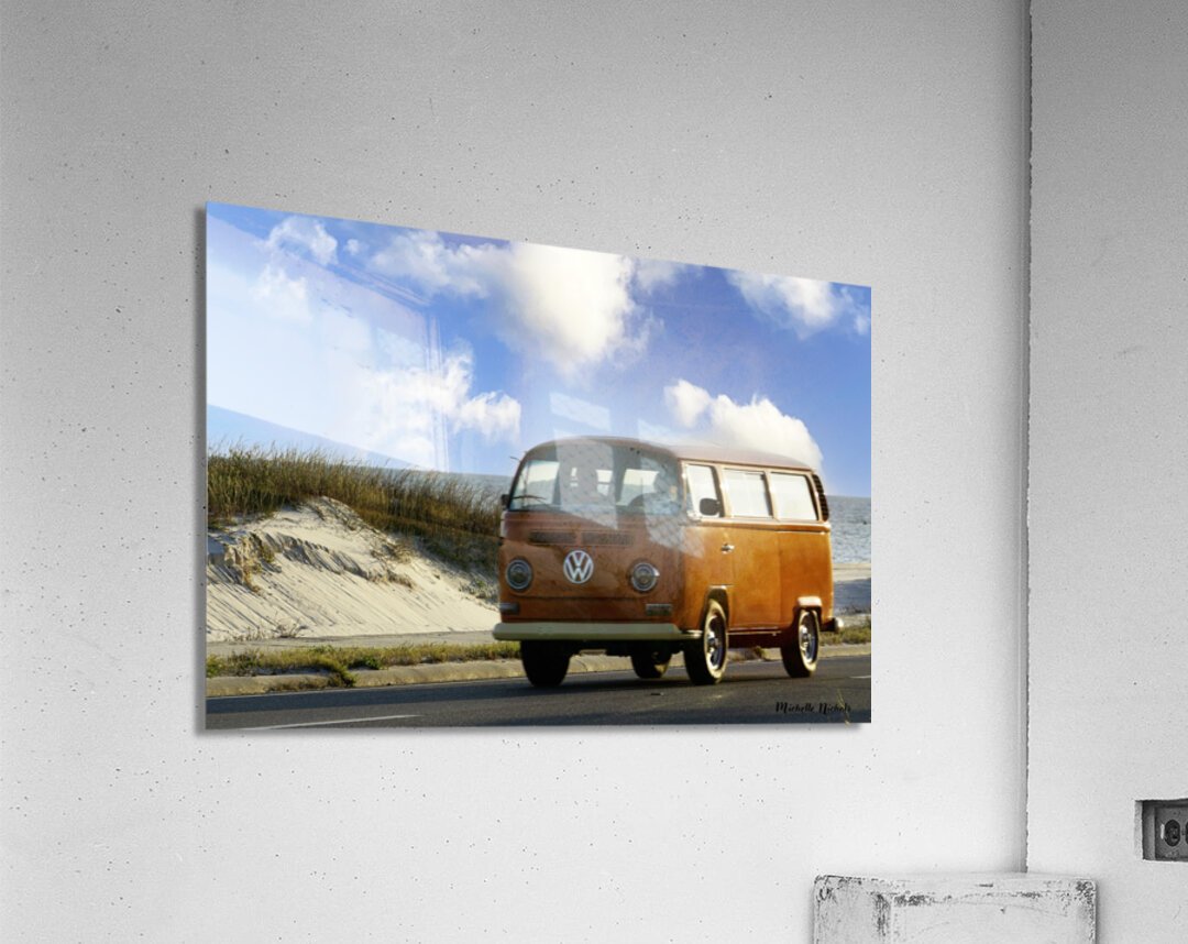 Orange VW Van Acrylic Print
