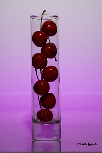 Vase of Cherries by Michelle Nichols