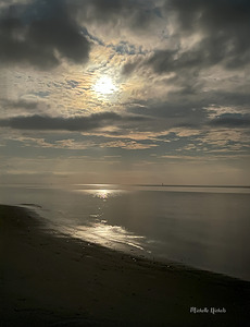Full Moon Over Long Beach MS by Michelle Nichols