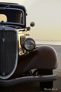 1934 Ford On The Beach by Michelle Nichols