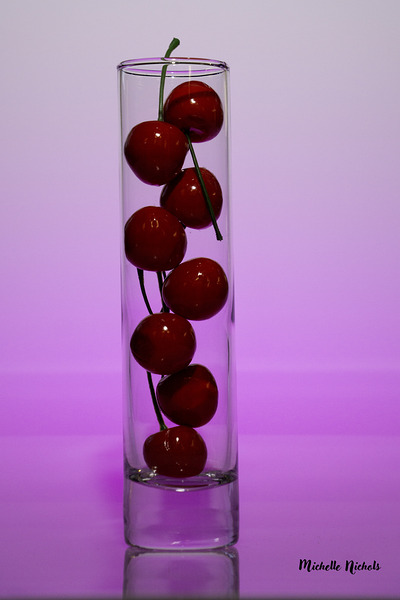 Vase of Cherries Print