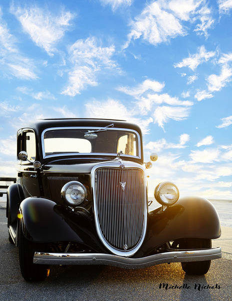 1934 Ford At Sunrise Print