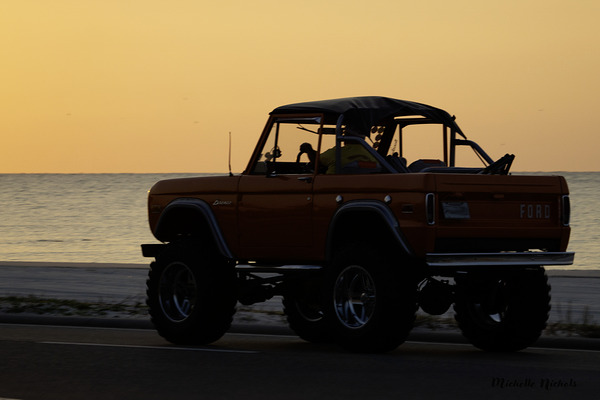 Orange Ford Bronco Print