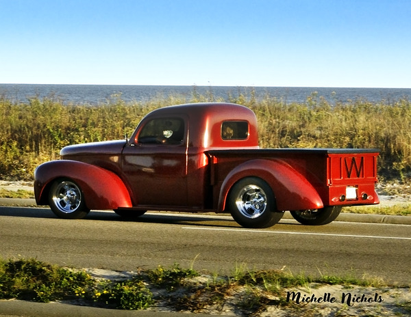 Red Cruisin  Truck Print