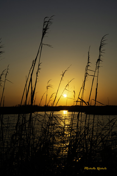 Sunset on the Port Sulphur Marsh Print