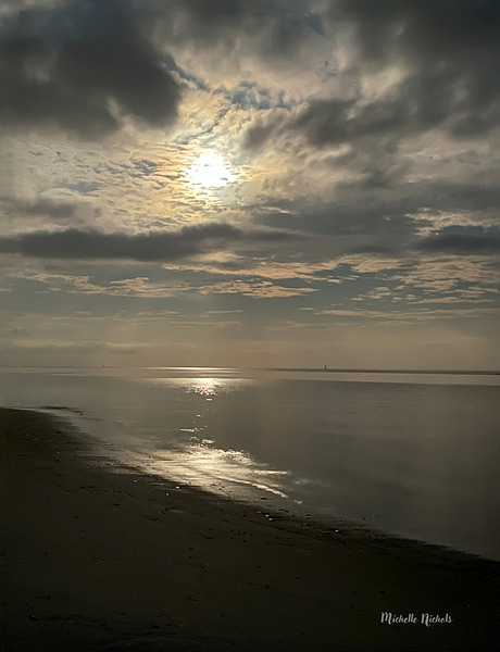 Full Moon Over Long Beach MS Print