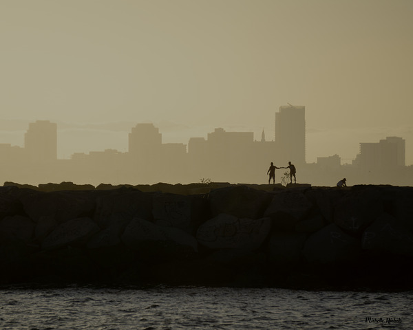 The Levee in Long Beach CA Print