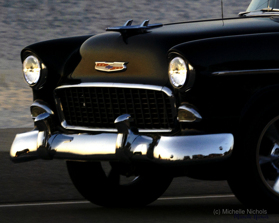 Black Chevy Front View  Print