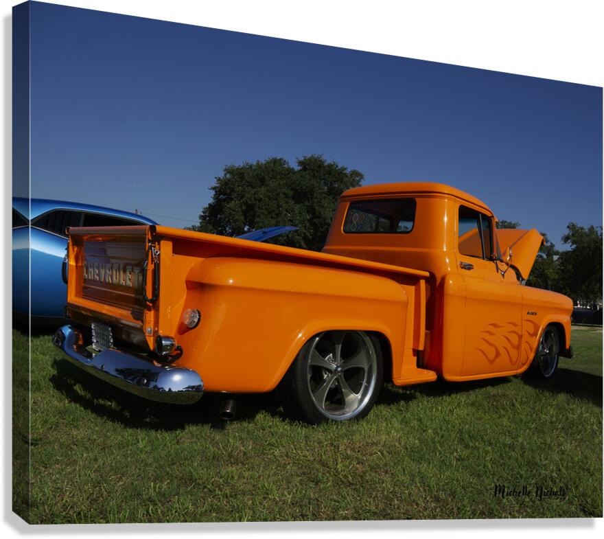 Orange Chevy Truck Canvas Print