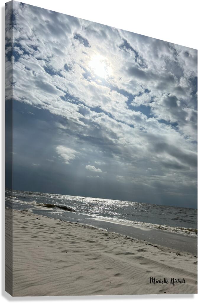 Moonrise Over Long Beach MS Canvas Print