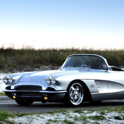 Convertible Silver Corvette