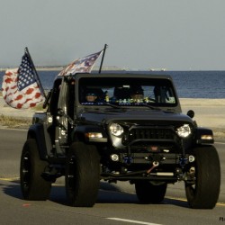 Jeep with Flags