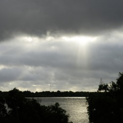 MS River Sun Peeping Through