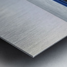 Royal Blue Classic Car on the Beach Metal print