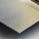 White Classic Convertible On The Beach Metal print