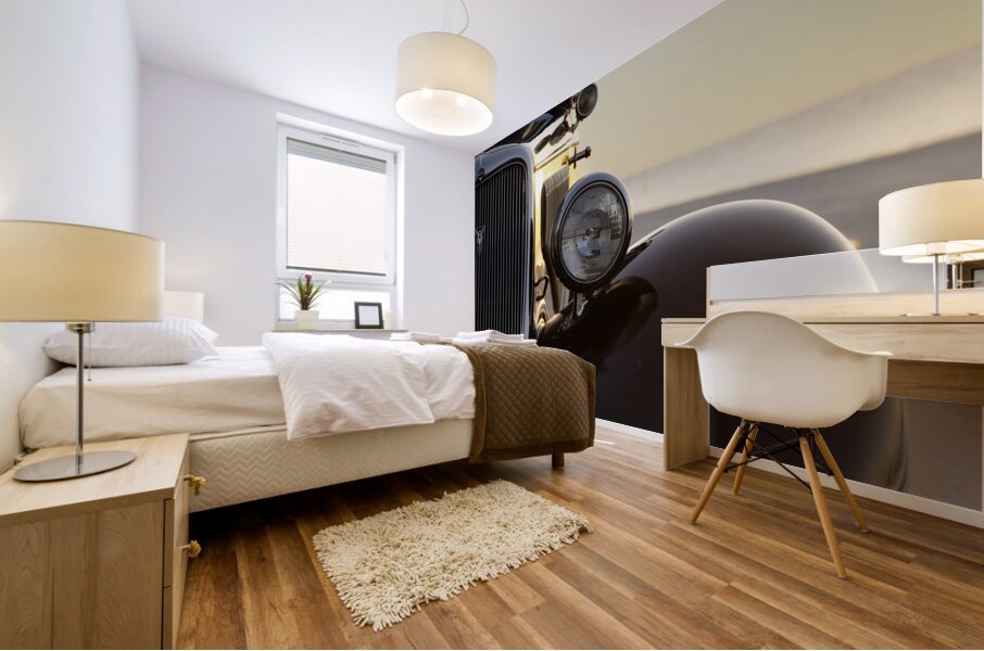 1934 Ford On The Beach Mural print