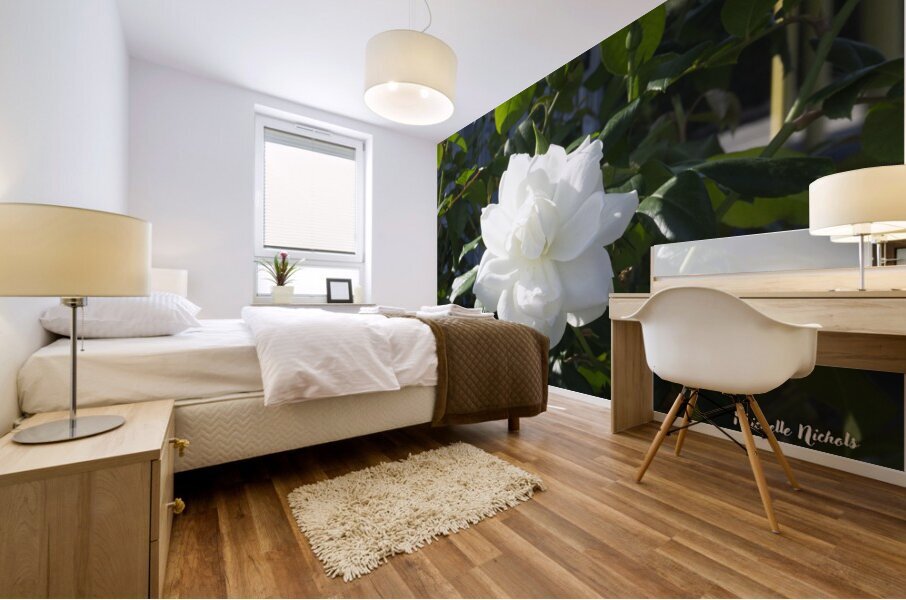 White Cam Mural print