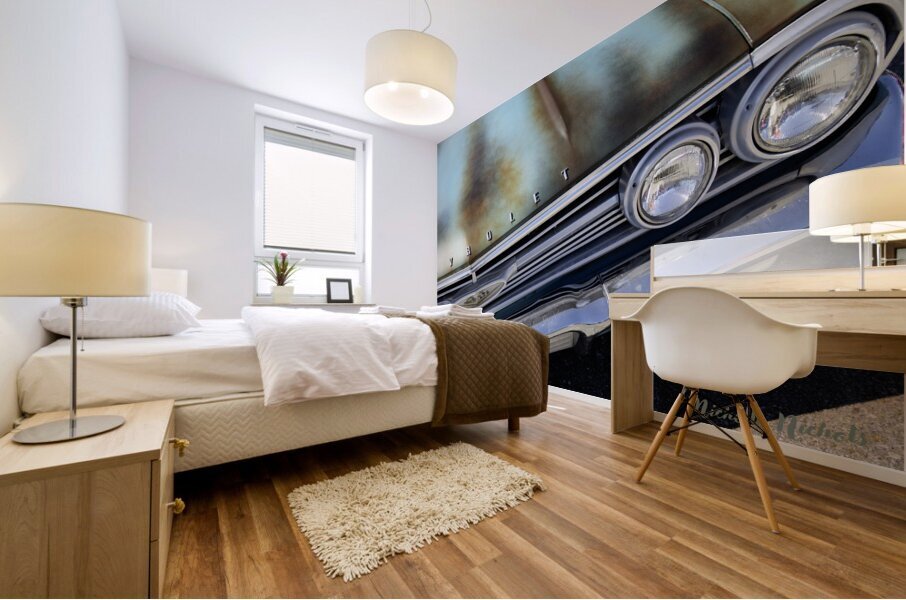  60 Teal Bel Air Mural print