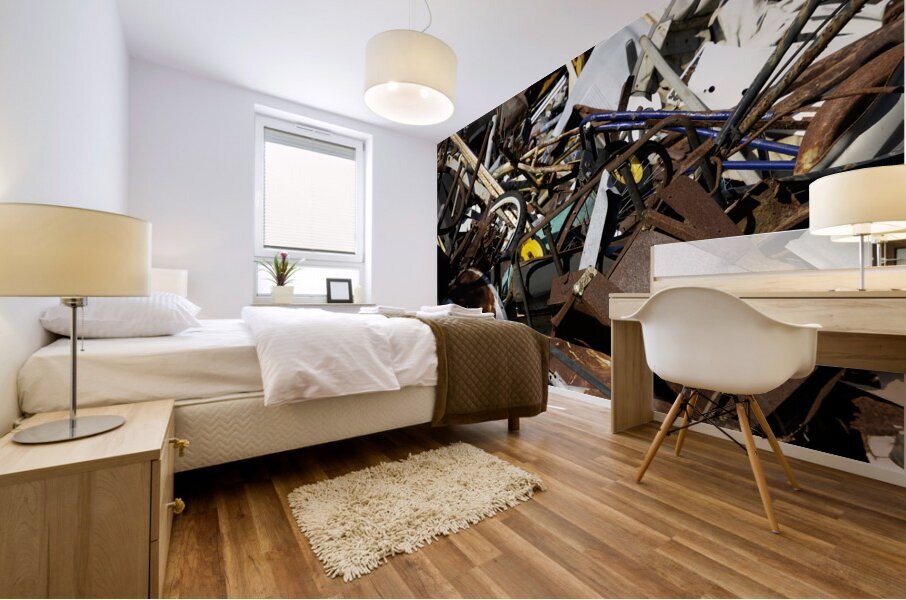 Little Yellow Tires Mural print