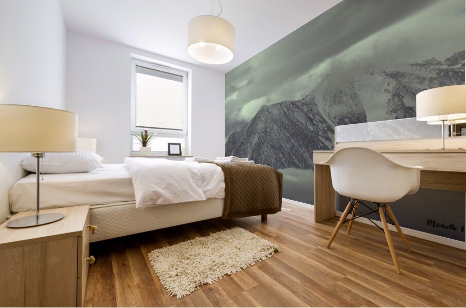 Mtn in the Clouds Mural print