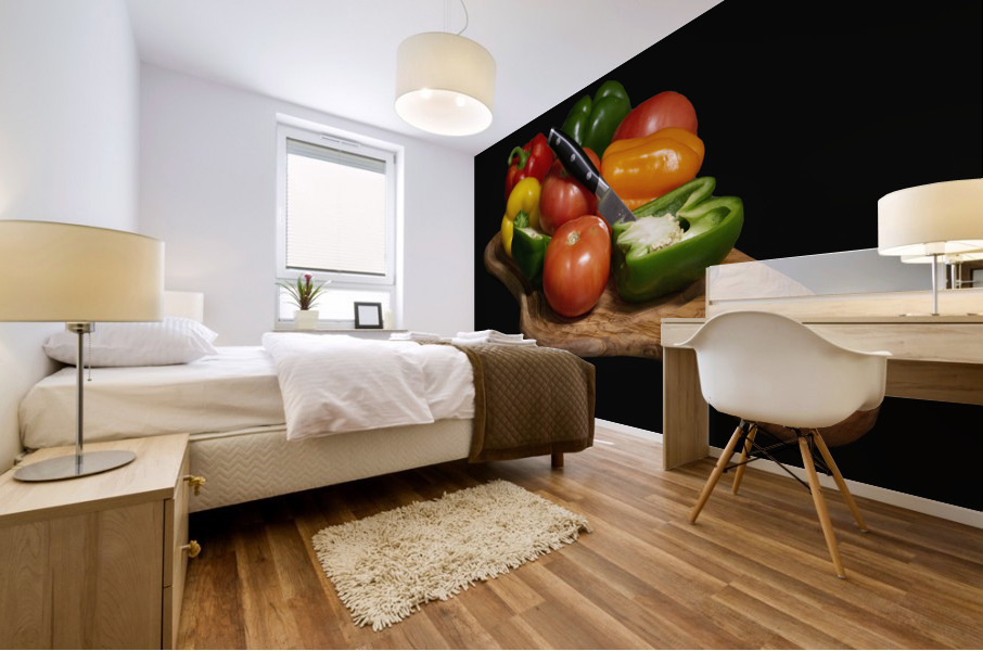 Peppers & Tomatoes Mural print