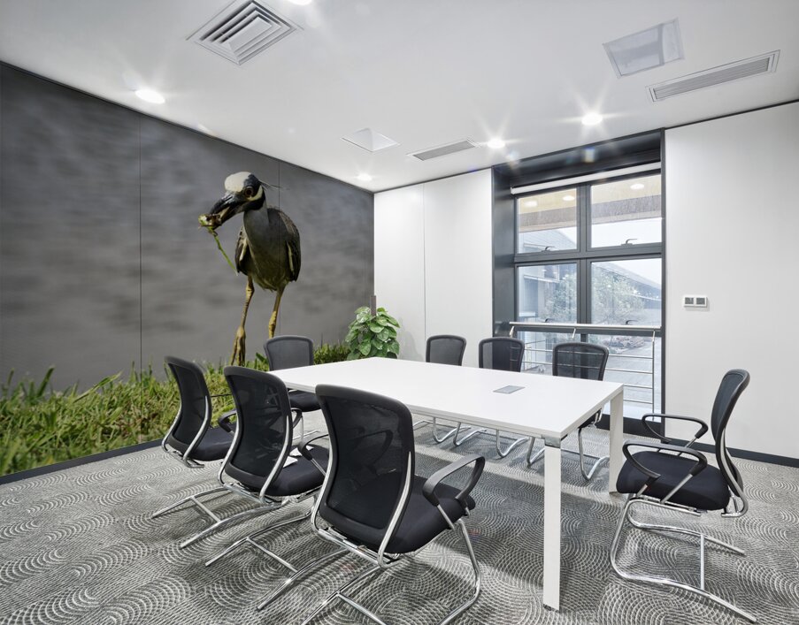 Heron s Little Snack Wall Printing