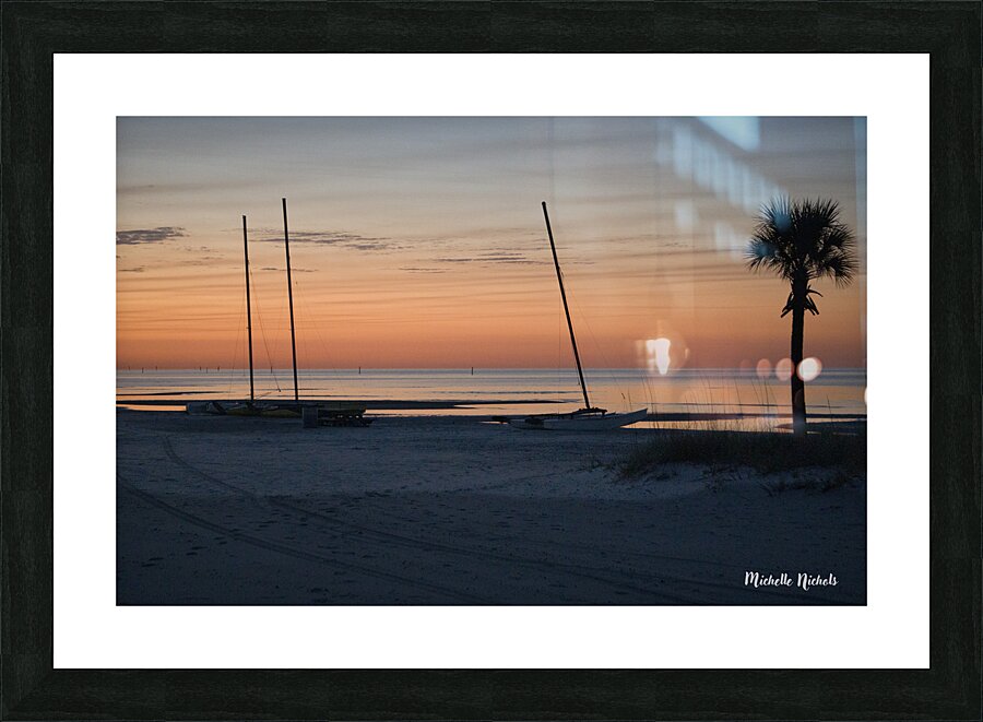 Sailboat Sunrise Picture Frame print