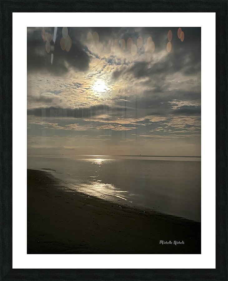 Full Moon Over Long Beach MS Picture Frame print
