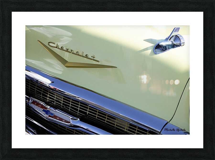 Yellow Chevy Picture Frame print