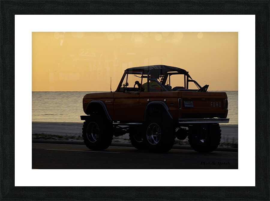 Orange Ford Bronco Picture Frame print
