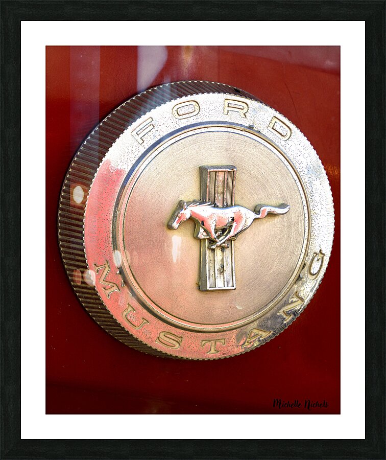 Mustang Emblem Picture Frame print