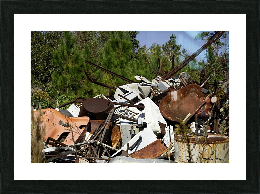 Junk Yard Gold Picture Frame print