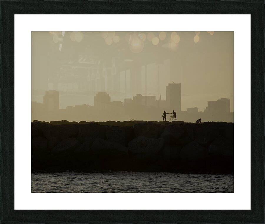 The Levee in Long Beach CA Picture Frame print