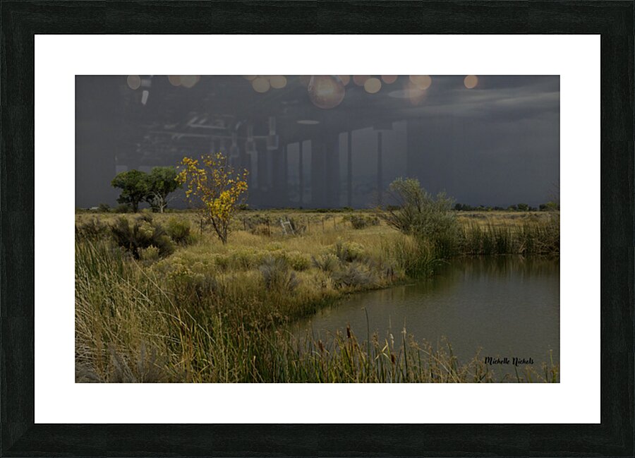Stormy Field Picture Frame print