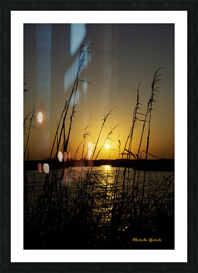 Sunset on the Port Sulphur Marsh Picture Frame print