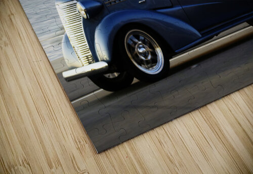 Royal Blue Classic Car on the Beach Michelle Nichols puzzle