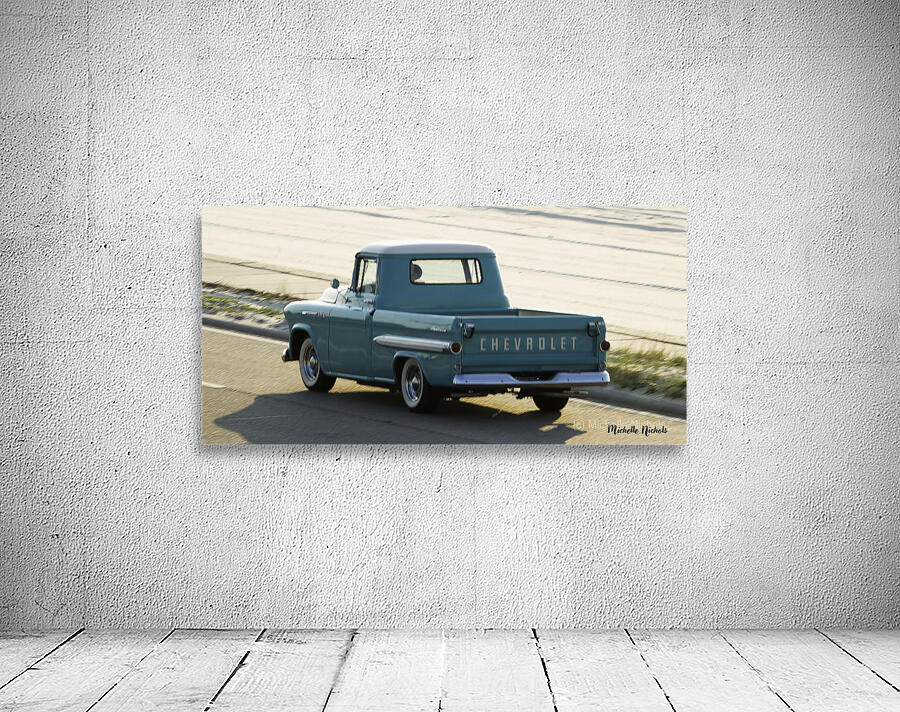 Light Blue Chevy Truck Wall Preview