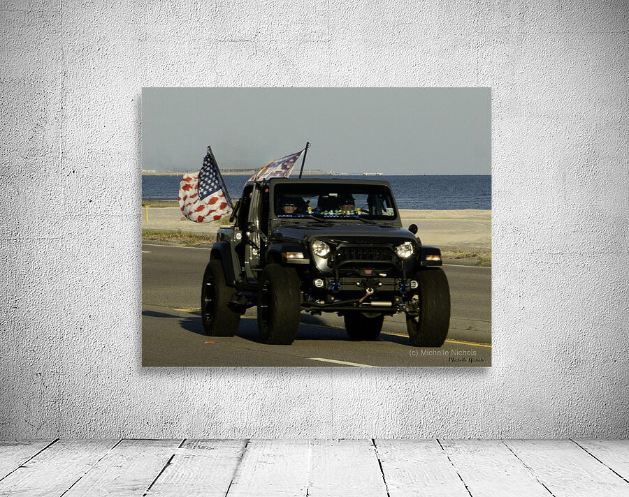 Jeep with Flags Wall Preview