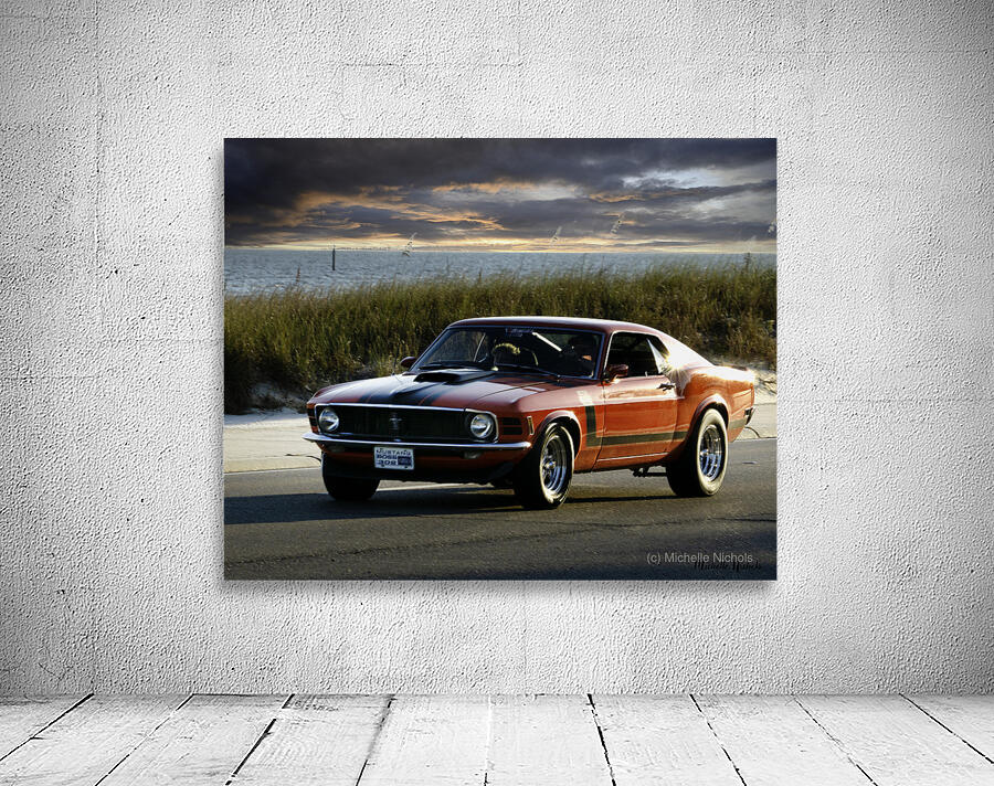 Red Mustang w Black Stripe Wall Preview