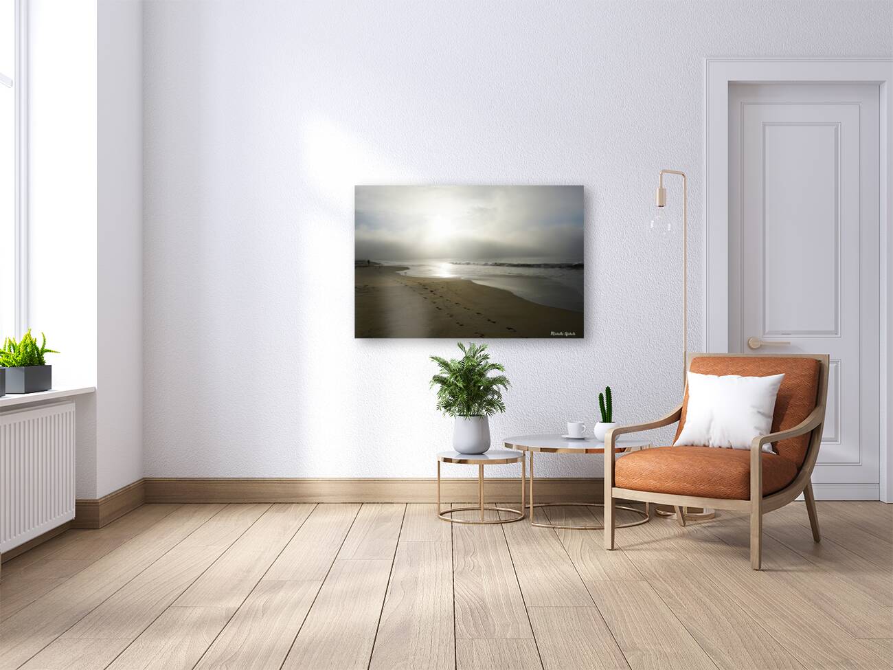 Footprints On The Beach Reproduction