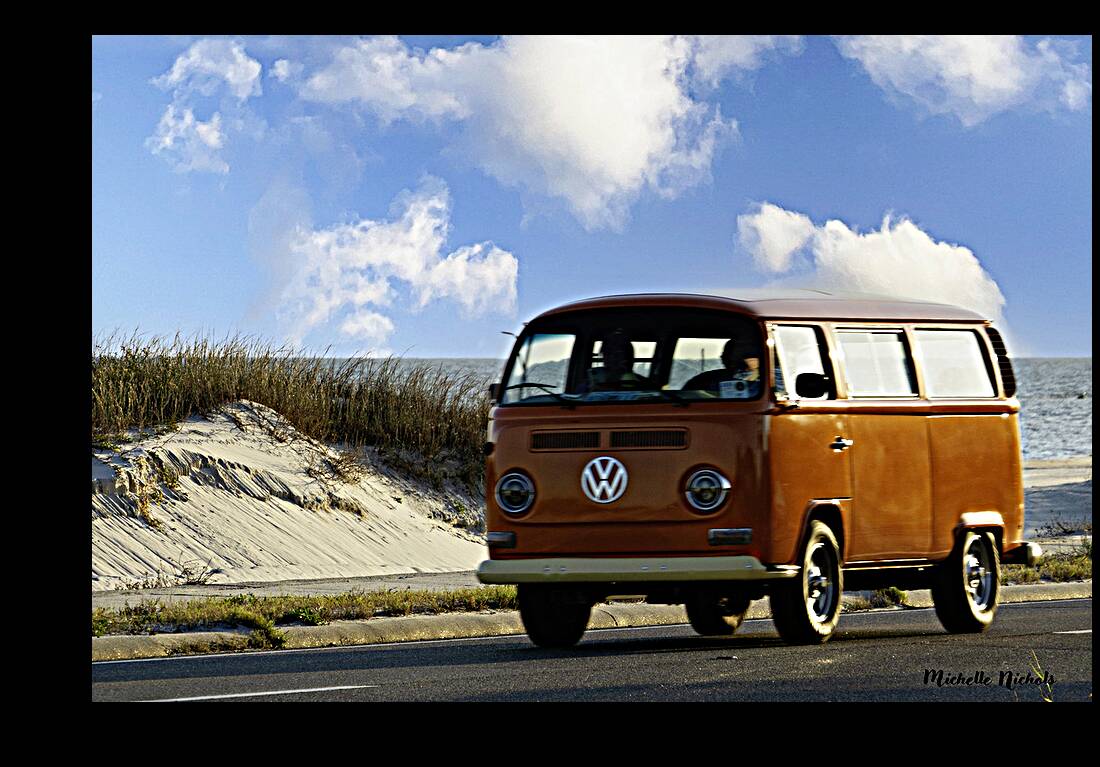 Orange VW Van Reproduction