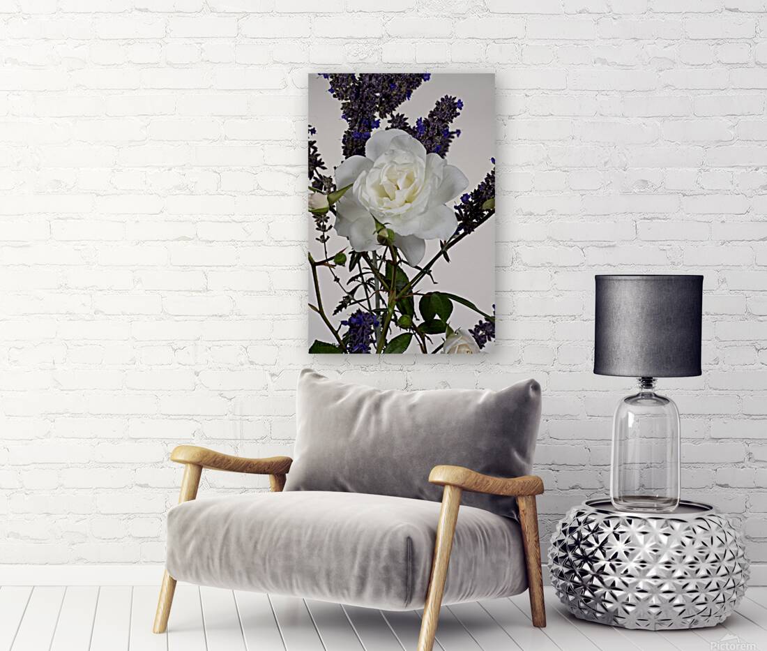 White Rose and Anise Hyssop Reproduction