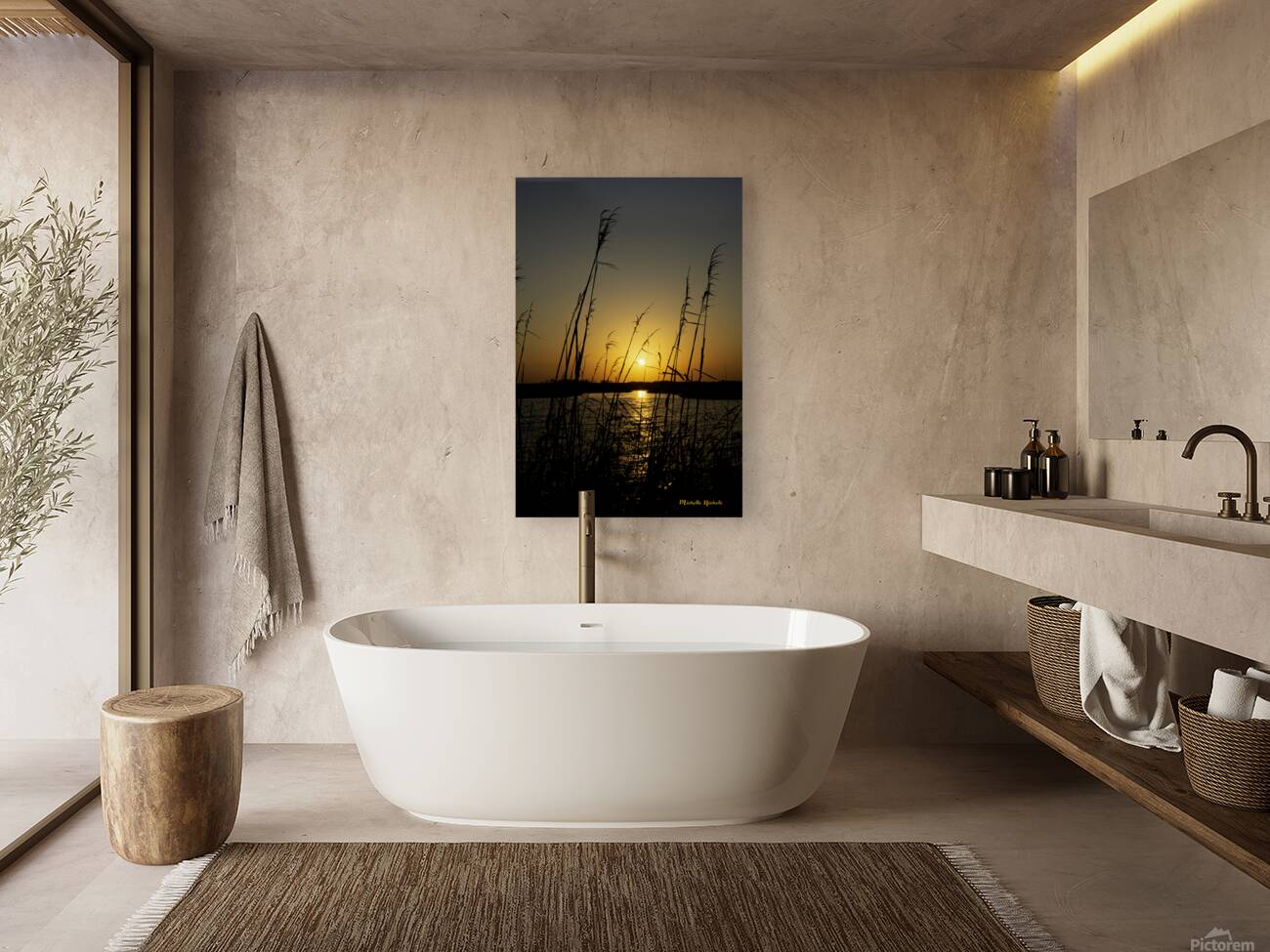 Sunset on the Port Sulphur Marsh Reproduction