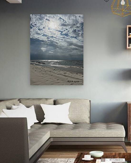 Moonrise Over Long Beach MS by Michelle Nichols