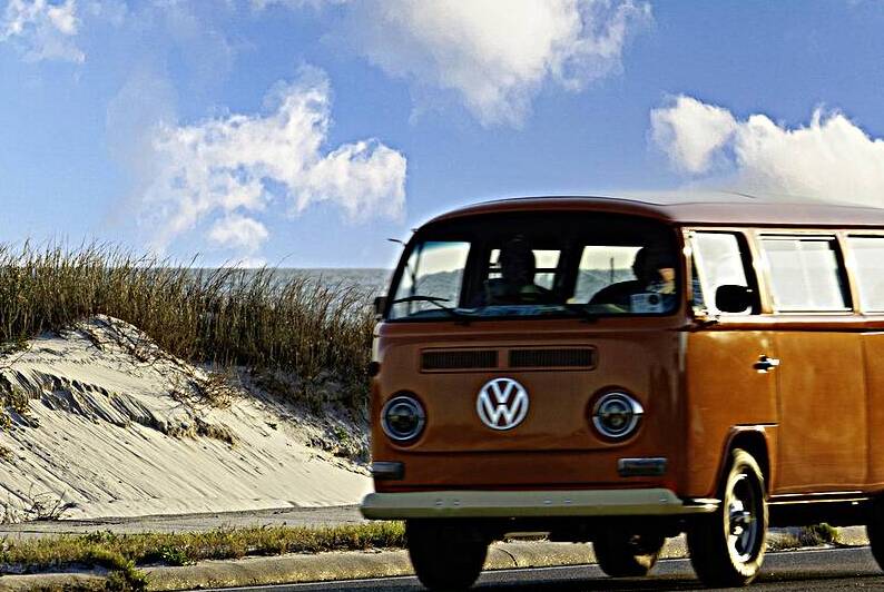 Orange VW Van by Michelle Nichols