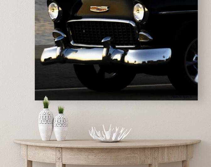 Black Chevy Front View by Michelle Nichols