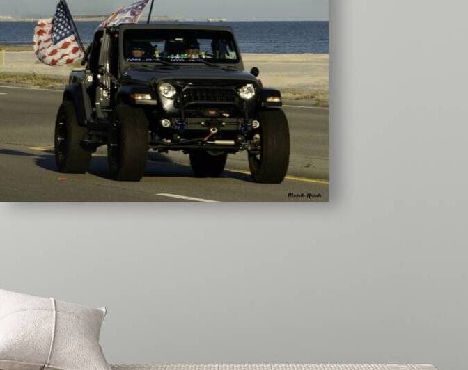 Jeep with Flags by Michelle Nichols