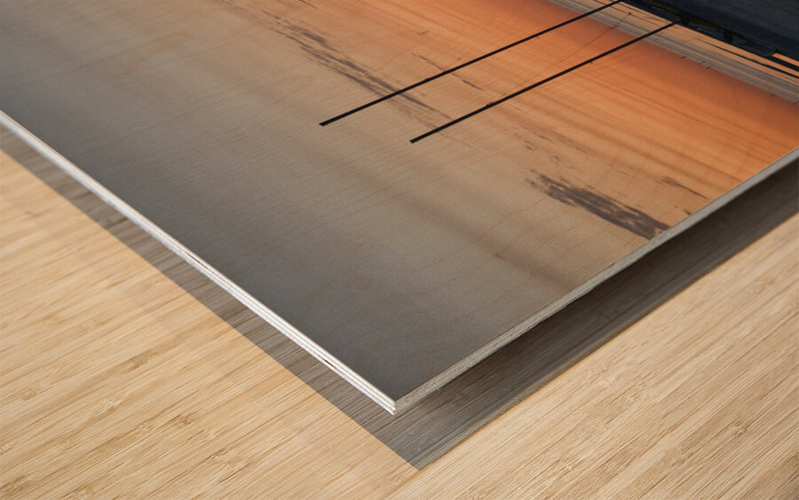 Sailboat Sunrise Wood print